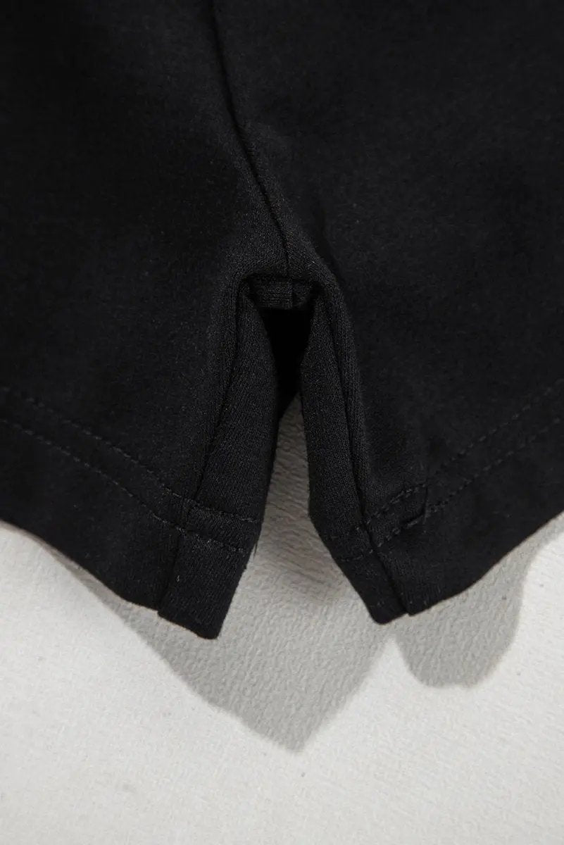 Black White Tie V Neck Pintuck Sleeveless Loose Romper - Love Salve